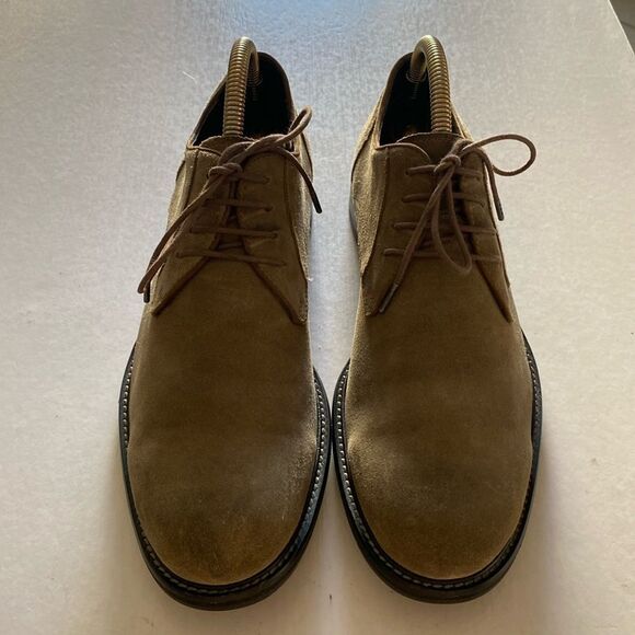 JOHN VARVATOS Men’s Suede Leather Derbys Size 9 - Picture 3 of 8